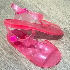 Hot Pink toddler girls jelly sandals size 9! Good condition. Old Navy